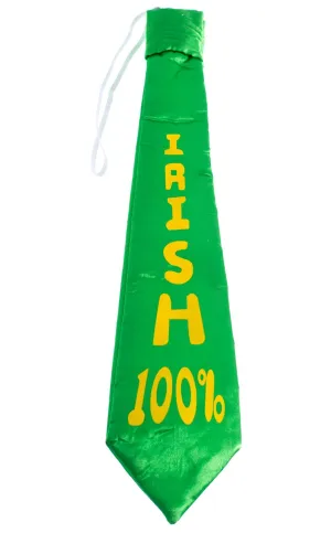 100% Irish St Patrick's Day Jumbo Neck Tie Costume Accessory