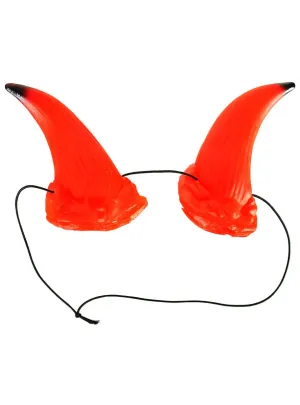 11cm Red and Black Devil Horns on Elastic