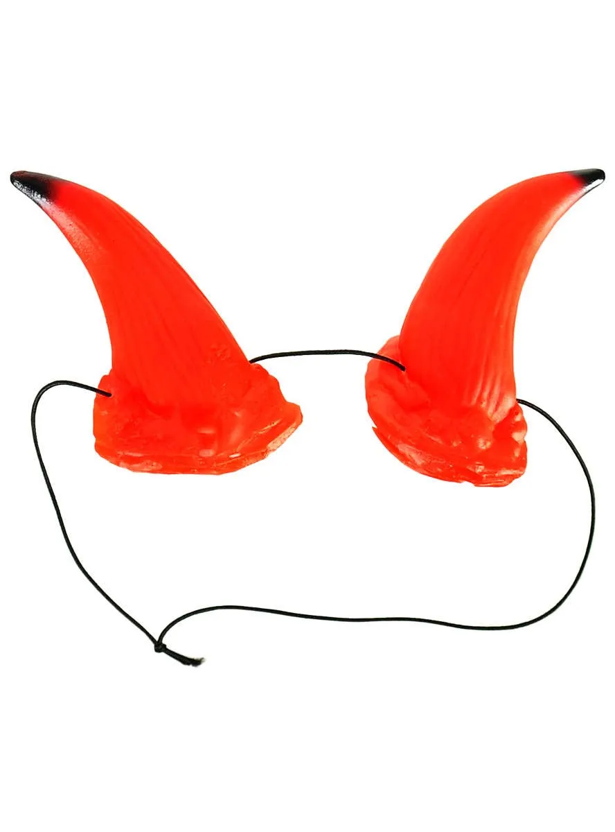 11cm Red and Black Devil Horns on Elastic