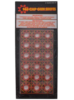 144 Pack of 8 Round Cap Gun Shot Caps