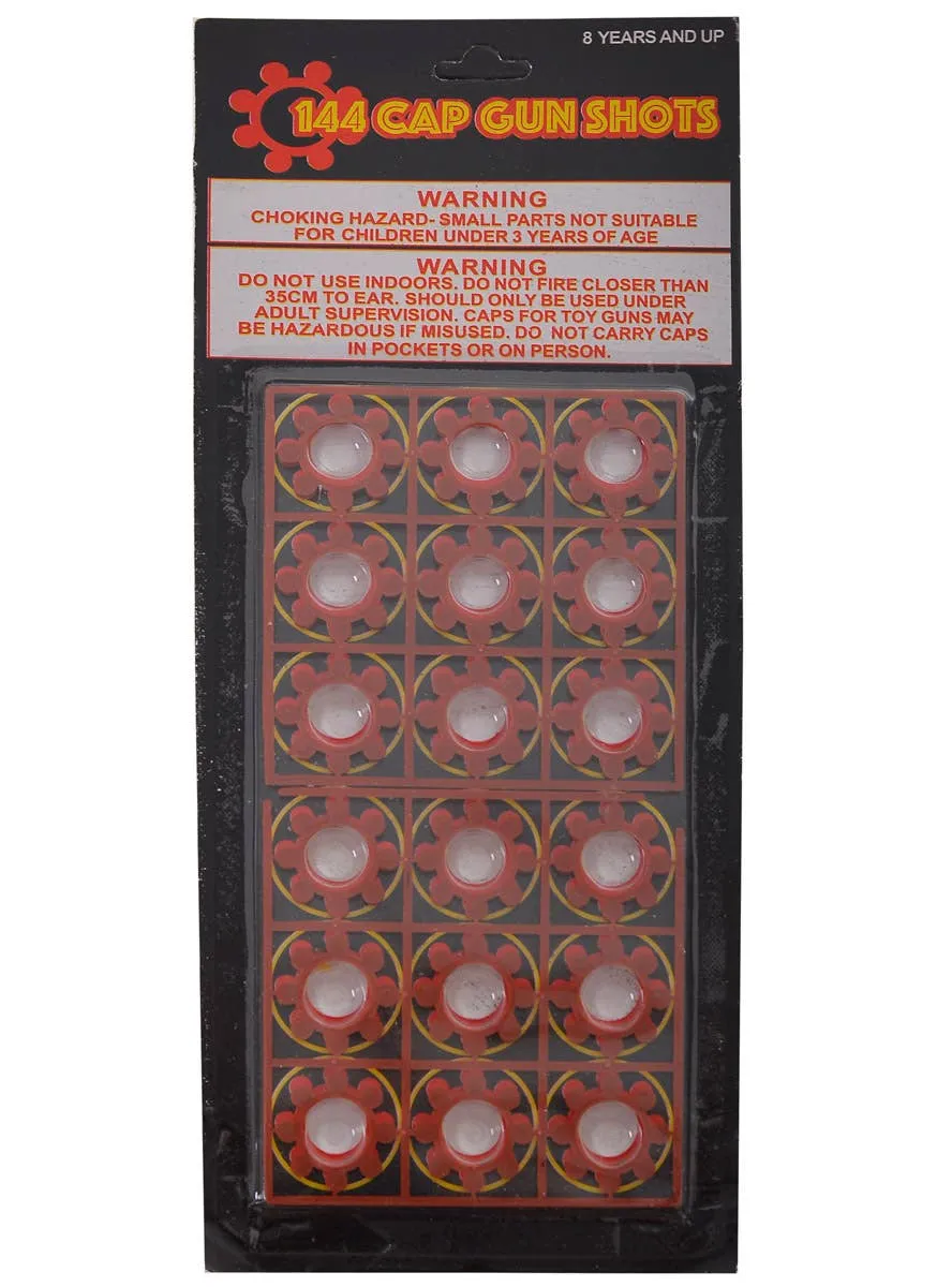 144 Pack of 8 Round Cap Gun Shot Caps