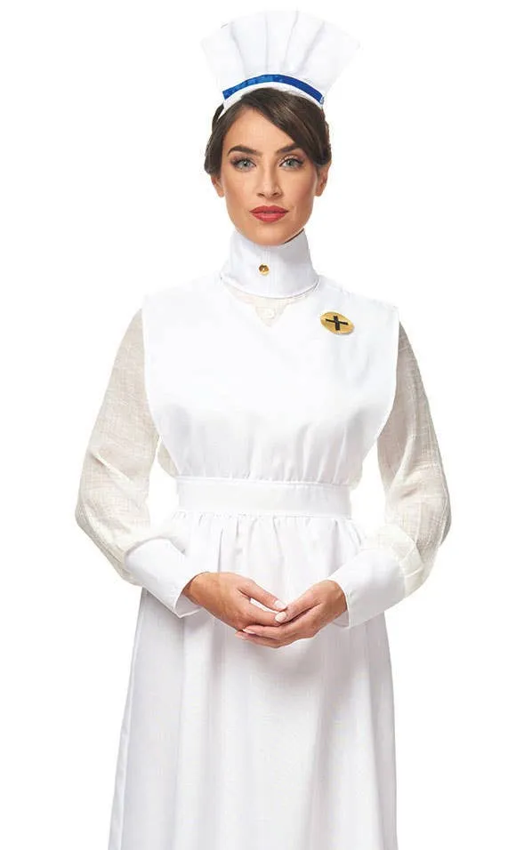 1800s Vintage Nurse Womens Fancy Dress Costume