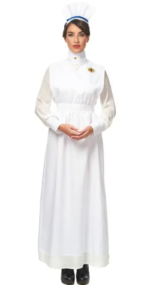 1800s Vintage Nurse Womens Fancy Dress Costume
