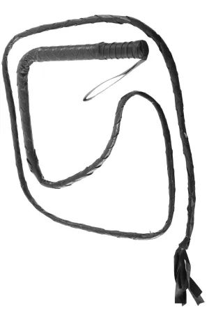 180cm Long Black Faux Leather Costume Whip