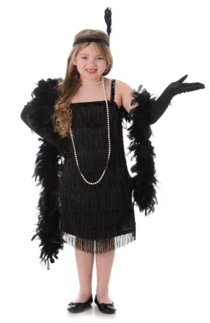 1920s Black Flapper Girls Gatsby Costume