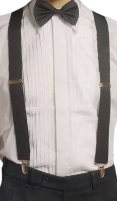 1920s Black Gangster Costume Suspenders