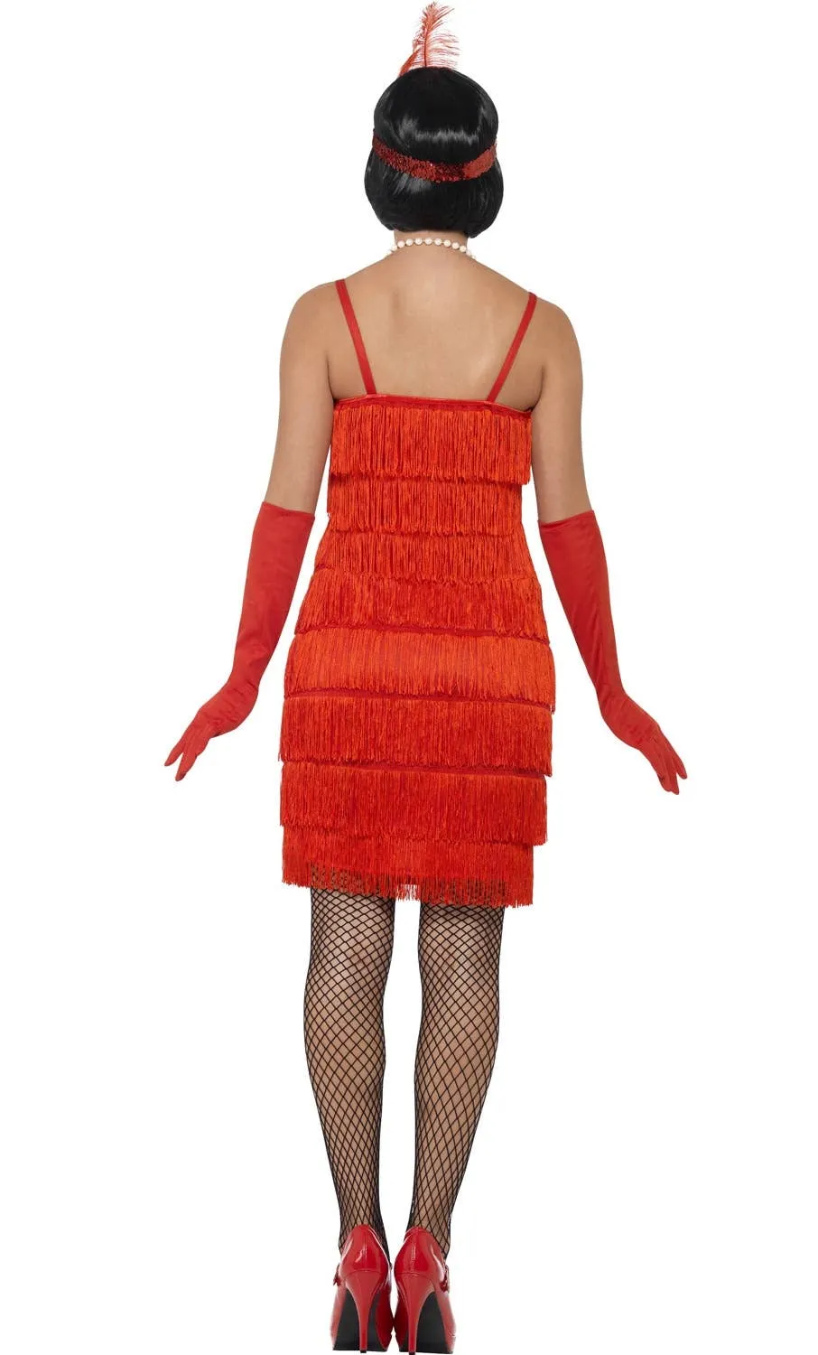 1920s Dazzling Short Red Womens Flapper Costume