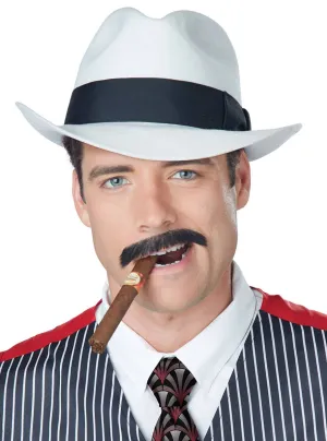 1920s Gangster Mens Black Costume Moustache