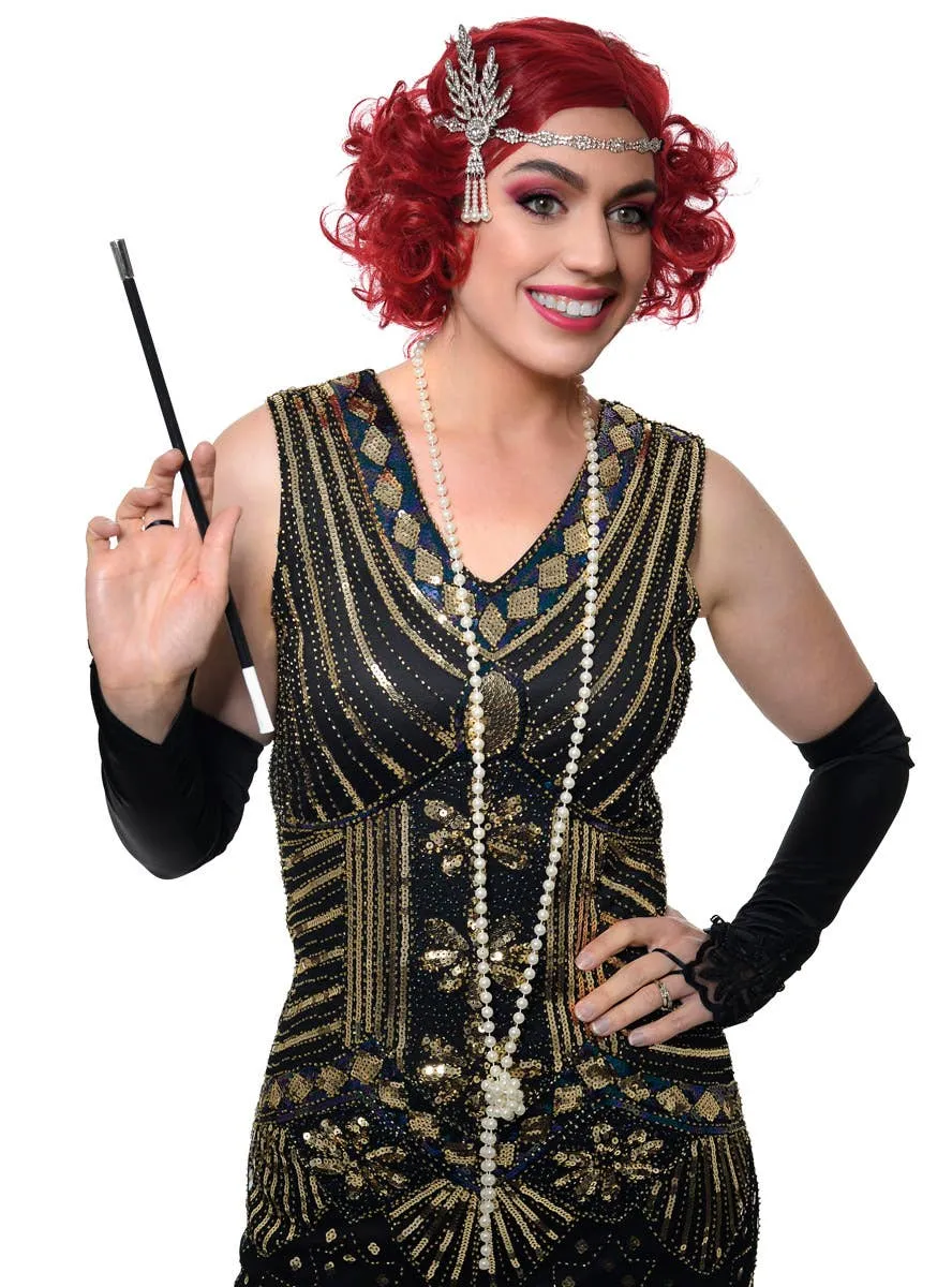 1920s Gatsby Girl 4 Piece Accessory Set with Rhinestone Headband