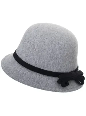 1920s Grey Cloche Womens Costume Hat