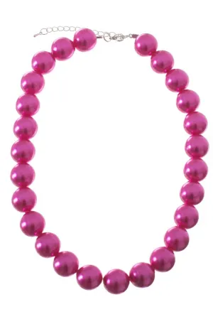 1920s Jumbo Pink Faux Pearls Costume Necklace Accessory