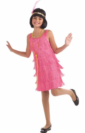 1920s Pink Flapper Girls Costume
