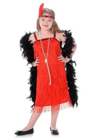 1920s Red Flapper Girls Gatsby Costume
