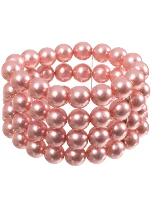 1920s Rose Gold Faux Pearl Flapper Costume Bracelet
