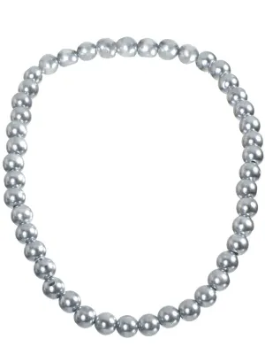 1920s Silver Faux Pearl Costume Necklace