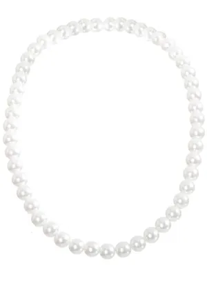 1920s White Faux Pearl Costume Necklace