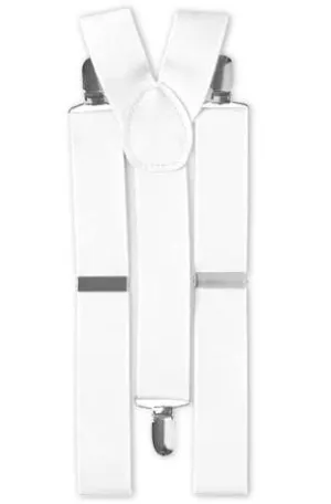 1920s White Gangster Costume Suspenders