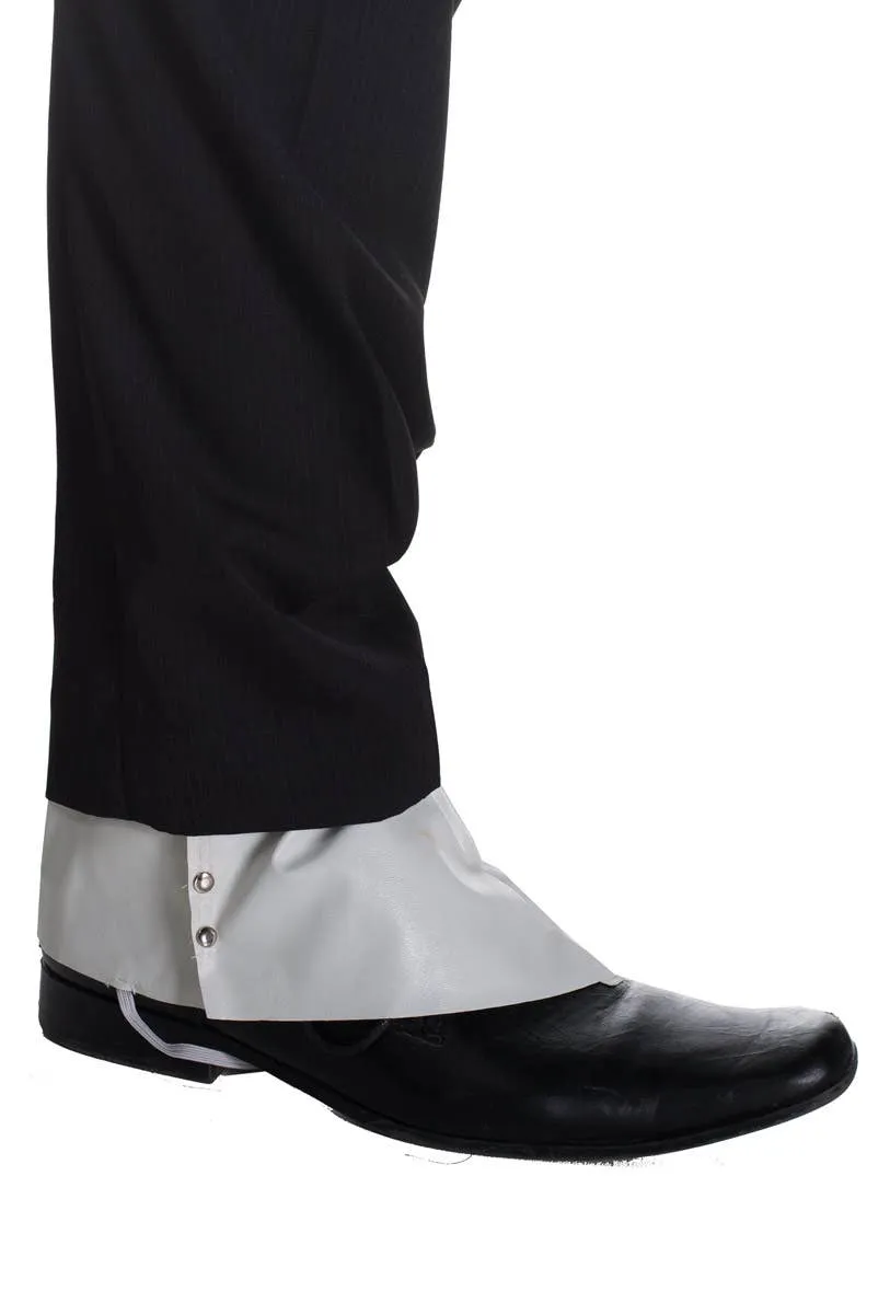 1920s White Vinyl Gangster Shoe Spats