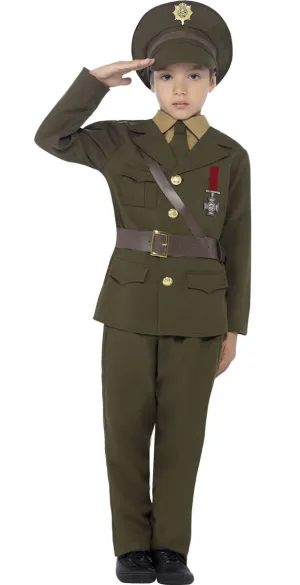 1940s Army Officer Boys Fancy Dress Costume