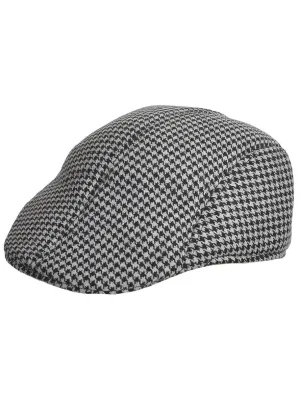 1940s Mens Black and White Irish Tweed Costume Hat