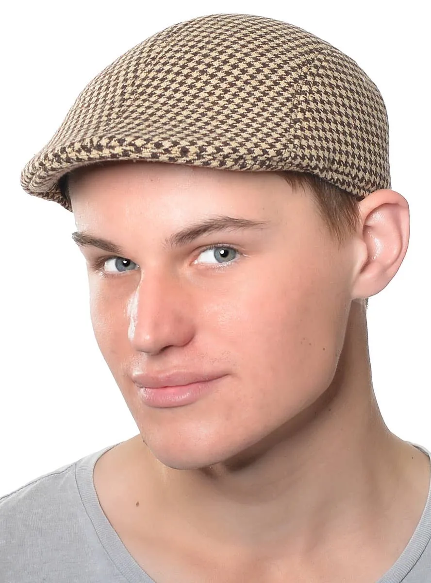 1940s Mens Tan Irish Tweed Costume Hat