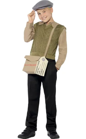 1940s Wartime Evacuee Boys Fancy Dress Costume