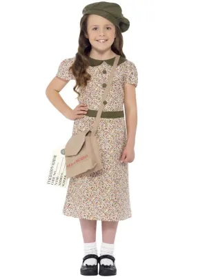 1940s Wartime Evacuee Girls Costume