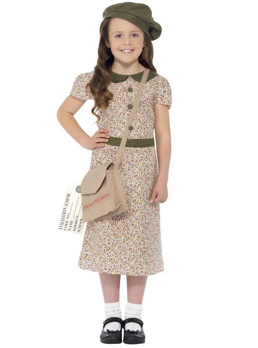 1940s Wartime Evacuee Girls Costume