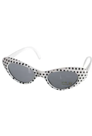 1950s Black and White Polka Dot Sunglasses