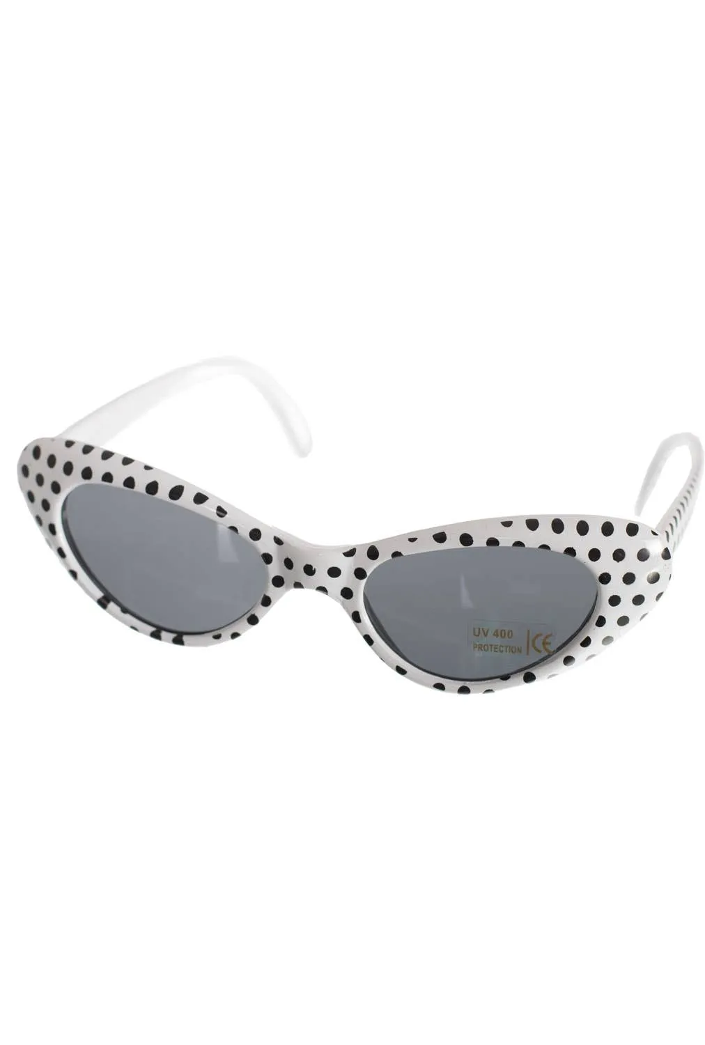 1950s Black and White Polka Dot Sunglasses