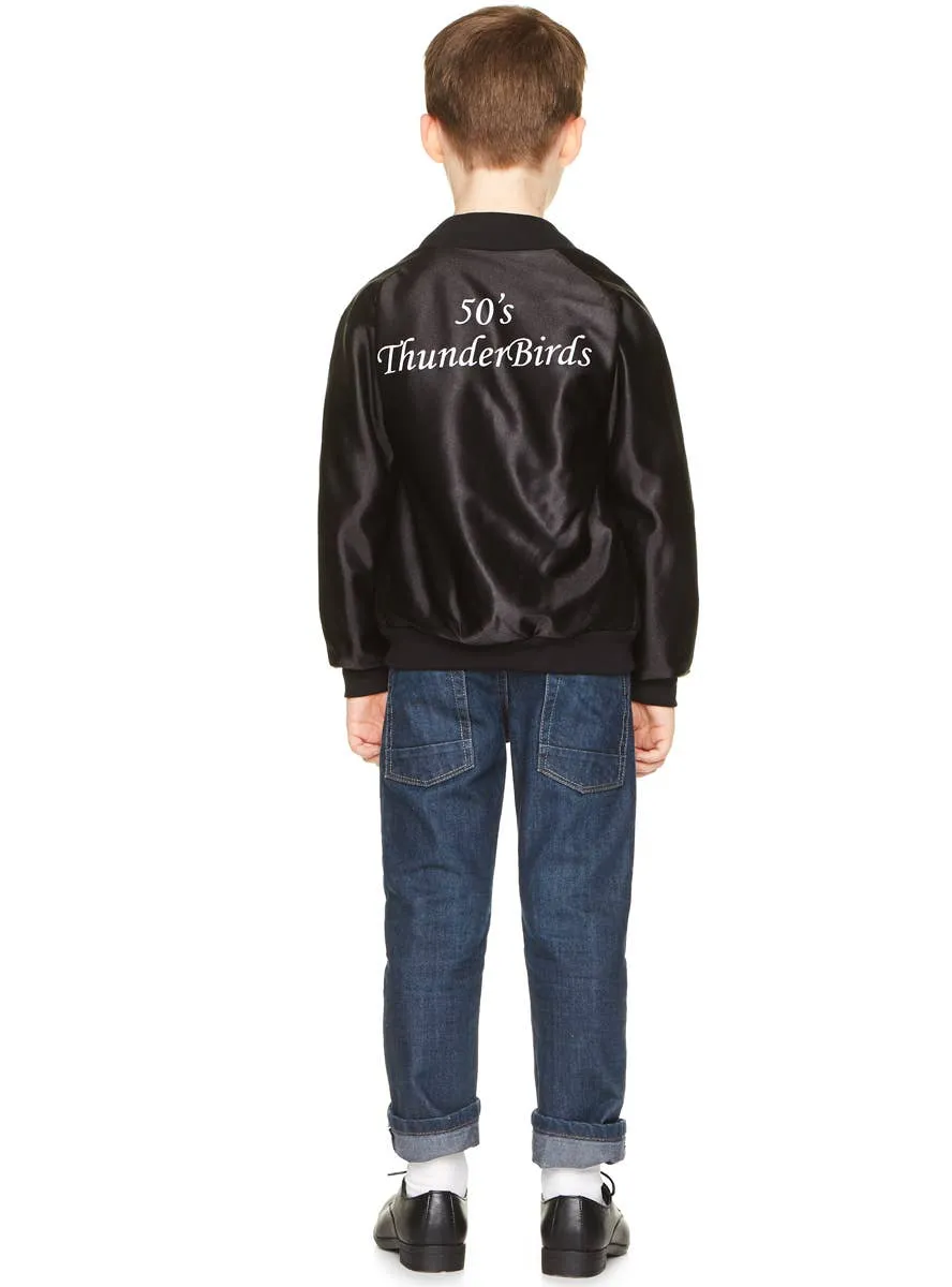 1950s Boys Black Thunderbirds Greaser Costume Jacket