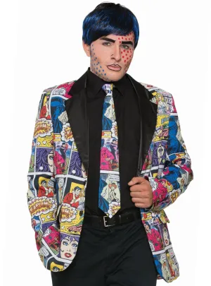 1950s Pop Art Comic Tie Costume Accessory