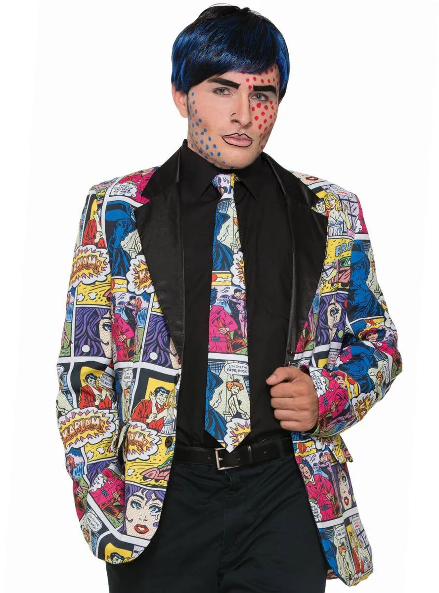 1950s Pop Art Comic Tie Costume Accessory