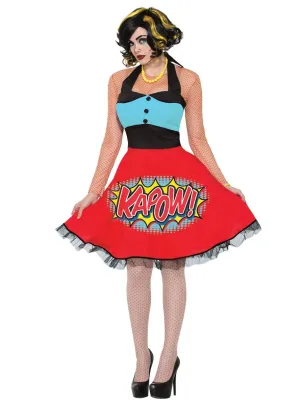1950s Pop Art Kapow Womens Fancy Dress Costume