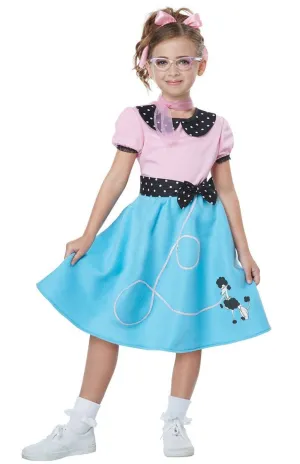1950s Sock Hop Girls Fancy Dress Costume