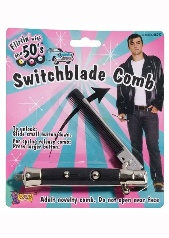 1950s Switch-blade Comb Grease Costume Accessory