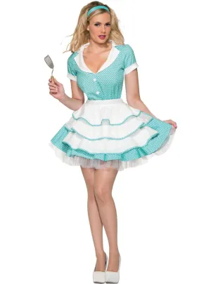 1950s Womens Blue Housewife Costume