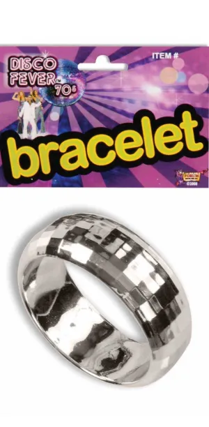 1970s Disco Fever Silver Bangle Costume Accessory