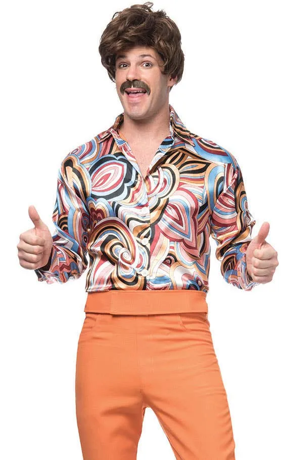 1970s Dude Retro Orange Mens Costume