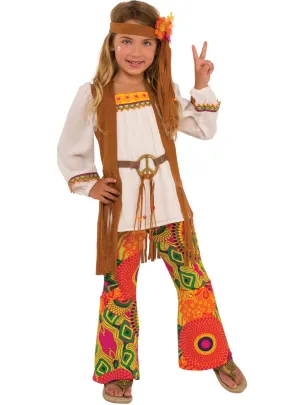 1970s Flower Child Girls Hippie Costume