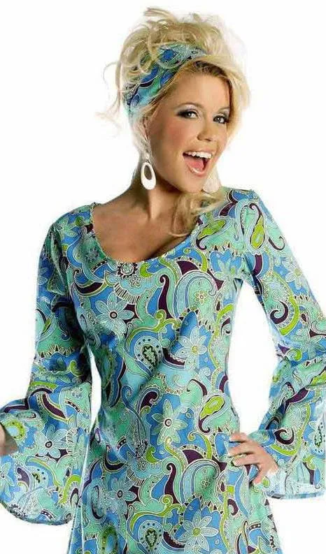 1970s Go Go Womens Hippie Costume