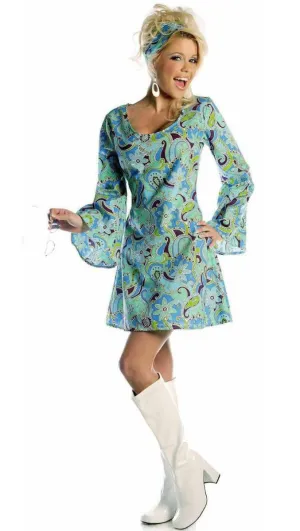 1970s Go Go Womens Hippie Costume