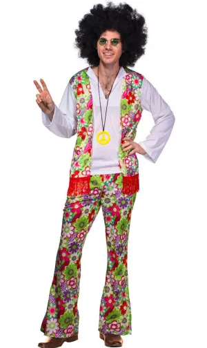 1970s Mens Cool Peace Hippie Costume