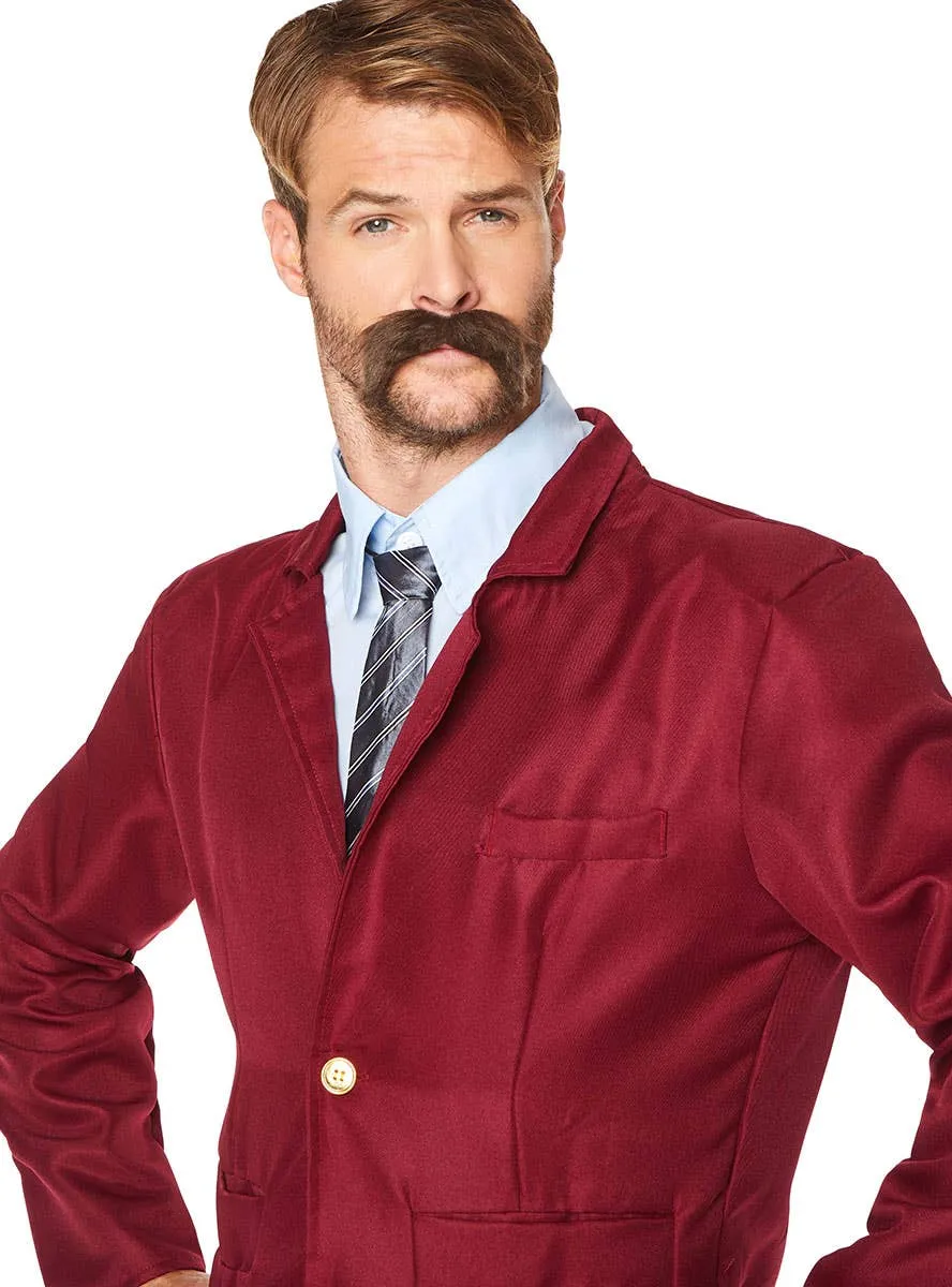 1970s Newsreader Mens Ron Burgundy Anchorman Costume