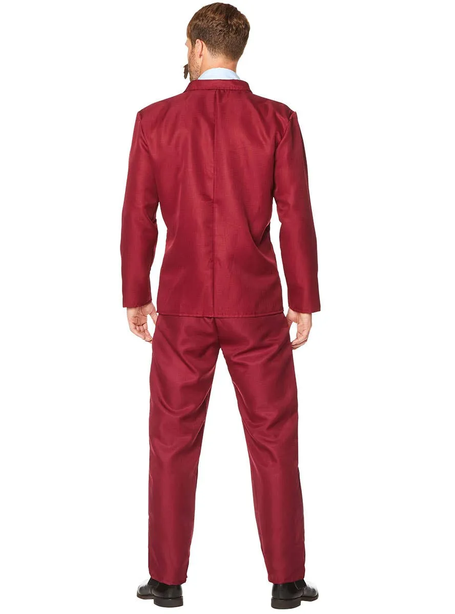 1970s Newsreader Mens Ron Burgundy Anchorman Costume