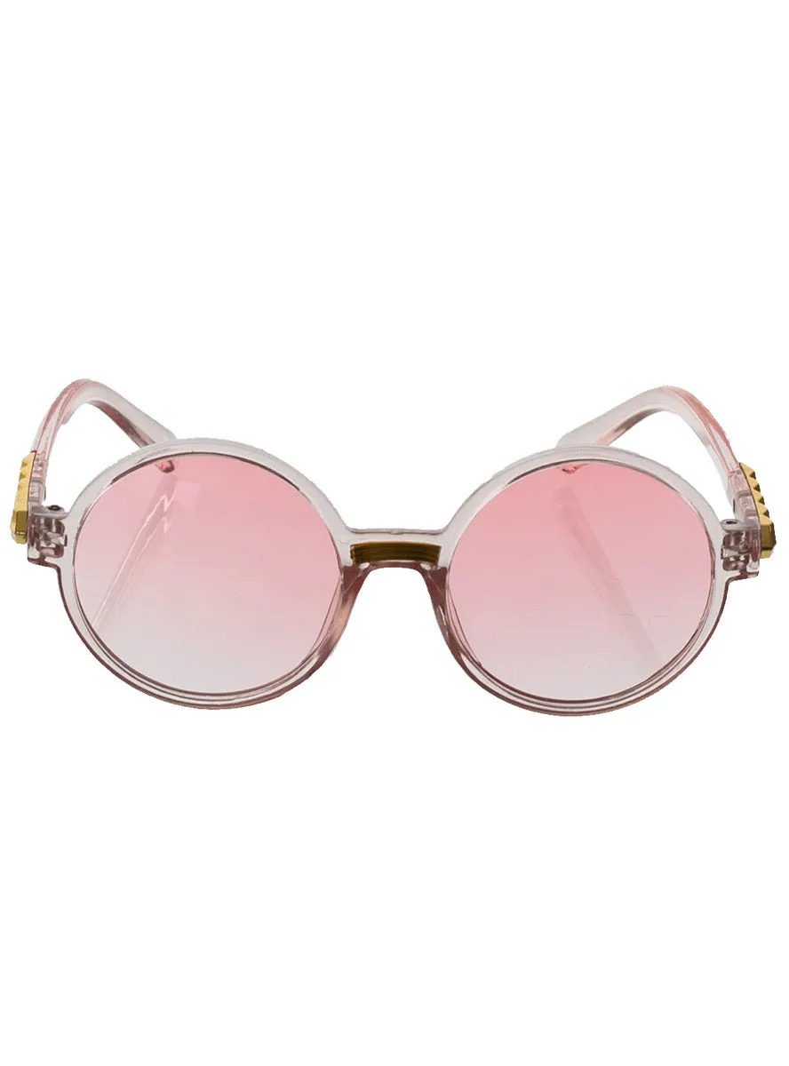 1970s Womens Light Pink Framed Costume Glasses
