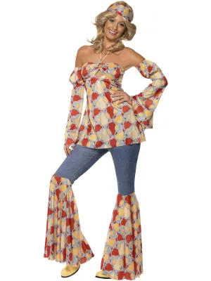 1970s Womens Vintage Plus Size Hippie Costume