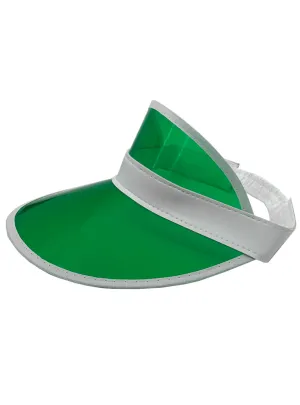 1980s Green Visor Adults Costume Hat
