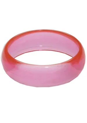 1980s Hot Pink Bangle Transparent Costume Bracelet