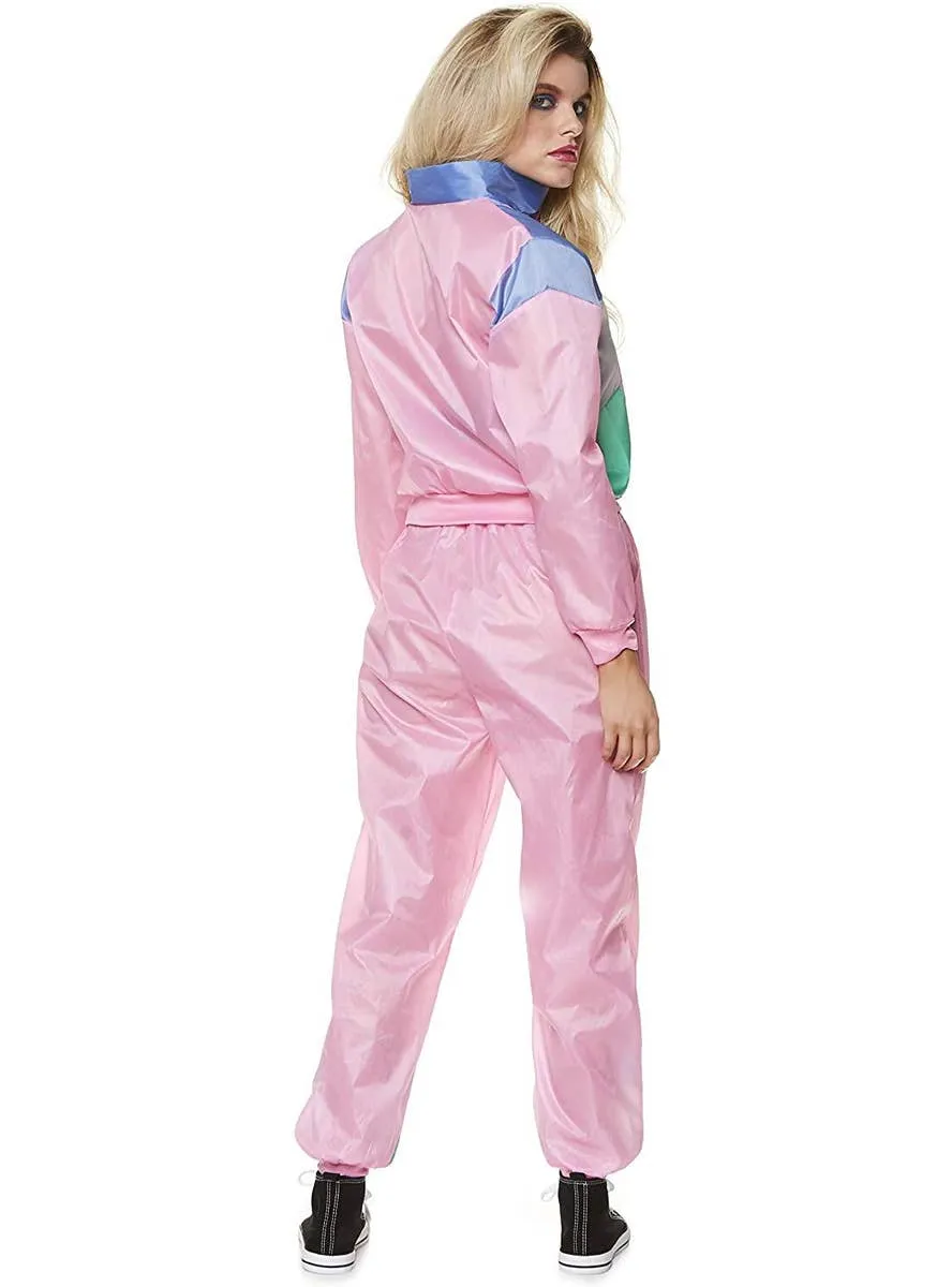 1980s Light Pink Shell Suit Womens Costume